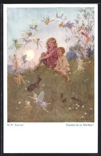 Künstler-AK Margaret W. Tarrant: Glaubst du an Märchen?