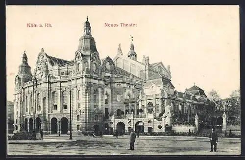 AK Köln-Neustadt, Neues Theater mit Strassenpartie