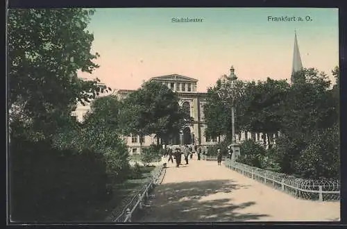 AK Frankfurt a. O., Weg zum Stadttheater
