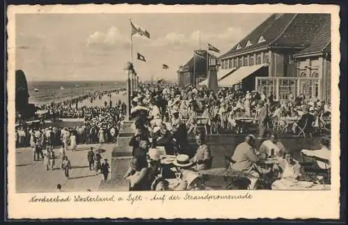 AK Westerland, Leben auf der Strandpromenade