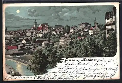 Lithographie Backnang, Teilansicht