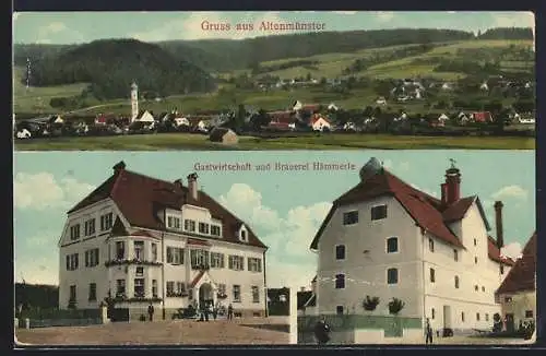 AK Altenmünster / Wertingen, Gastwirtschaft & Brauerei Hämmerle, Totalansicht