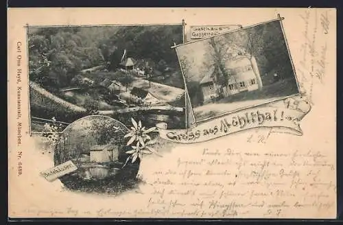 AK Mühlthal, Gasthaus Guggemos, Badehäuser