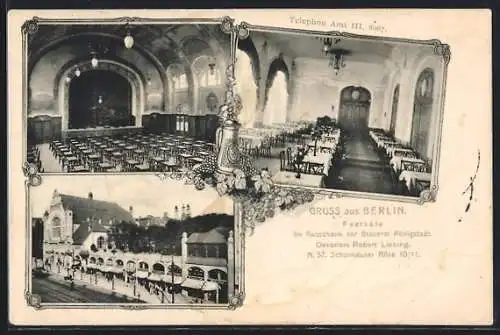 AK Berlin-Prenzlauer Berg, Gasthaus Brauerei Königstadt in der Schönhauser Allee 10 /11-Strassenansicht und Festsäle