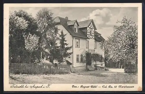 AK Anspach /Taunus, Gasthaus Thalmühle von August Rühl
