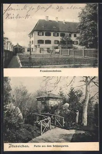 AK Illereichen, Schlossgarten und Fremdenwohnhaus