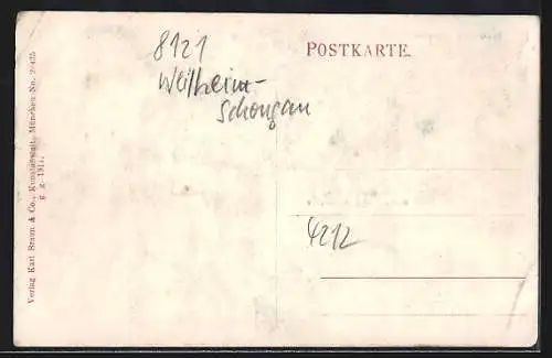 AK Habach, Gasthof zur Post S. Fahmüller, Pfarrhof, Totalansicht