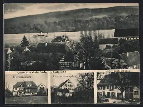 AK Gaienhofen, Handlung G. Willibald, Lehrerinnenheim, Landeserziehungsheim