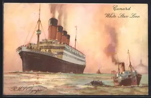 AK R.M.S. Olympic, Schwesternschiff der RMS Titanic, White Star Line