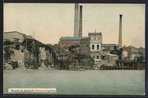 AK Rosario de Santa-Fé, Refineria Argentina, Blick auf die Raffinerie