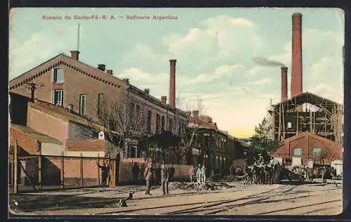 AK Rosario de Santa-Fé, Refineria Argentina, Arbeiter in der Raffinerie