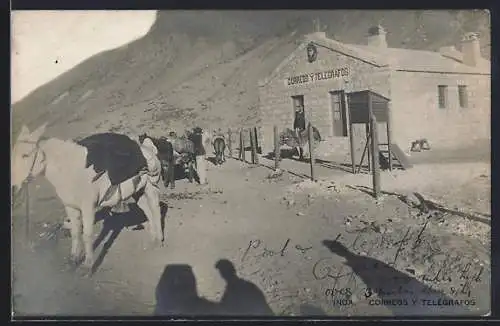 Foto-AK Puente del Inca, Correos y Telegrafos, Teleprapghen Amt
