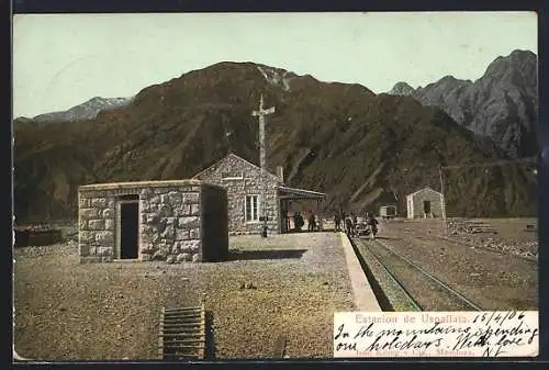 AK Uspallata, Estacion de Uspallata, Bahnhof