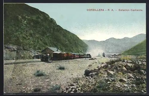 AK Cachenta, Estacion Cachenta, Cordilleria R.A., Bahnhof