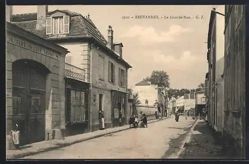 AK Brévannes, La Grand-Rue, Geschäfte