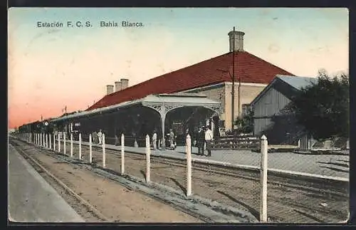 AK Bahia Blanca, Bahnhof, Estacion F.C.S.