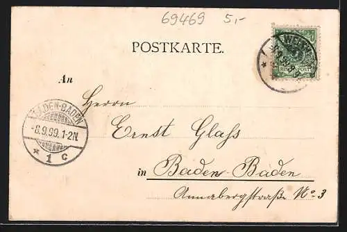 AK Weinheim / Bergstrasse, Teilansicht aus der Vogelschau