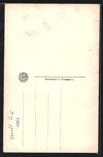 AK Ste Barbe, Bergarbeiter mit Hacke vor Bergwerk, Bergbau