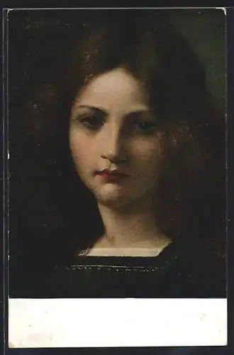 Künstler-AK sign. Georg Buchner: Erika mit langen Haaren