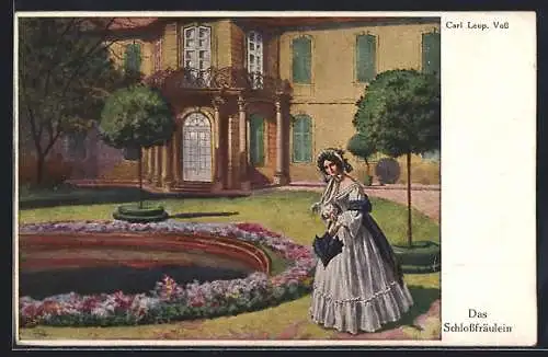 Künstler-AK Wohlgemuth & Lissner, Primus-Postkarte No. 3061, C. Voss: Das Schlossfräulein