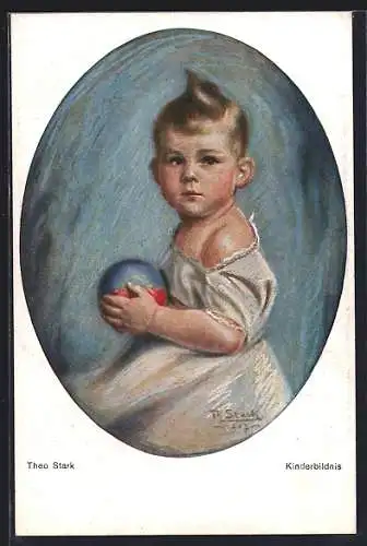 Künstler-AK sign. Theo Stark: Kinderbildnis