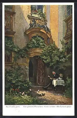 Künstler-AK Jos. Frank: Ein gemütliches Plätzchen