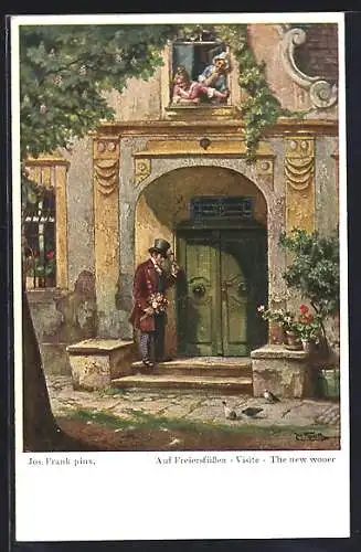 Künstler-AK sign. Jos. Frank: Herr auf Freiersfüssen