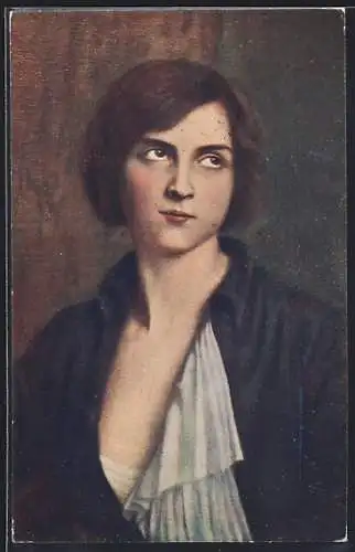 Künstler-AK sign. Curtois: Jugend, Portrait einer jungen Frau