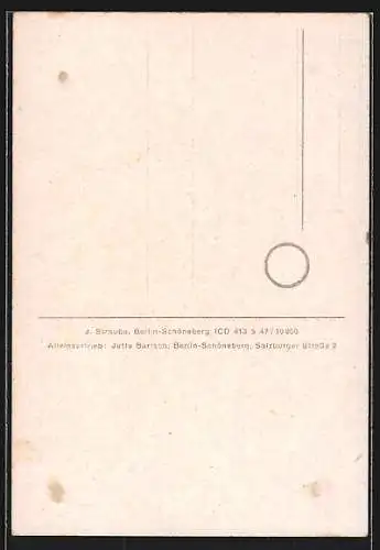 Künstler-AK sign. Jutta Baztsch: Noch einmal werd ich dir verzeihen, Frau mit kleinem Mann auf dem Knie