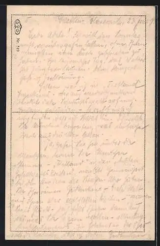 Künstler-AK sign. Emil Rau: Sehnsucht, Frau und Kind sitzen bei offener Tür im Haus