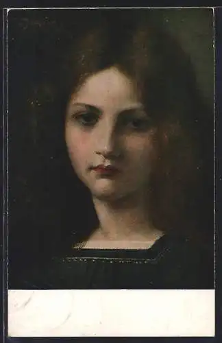 Künstler-AK sign. Georg Buchner: Erika, Portrait einer Frau