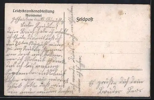 AK Mainbottel, Weg zur Leichtkrankenabteilung