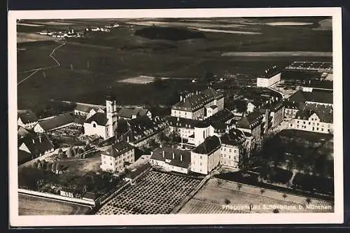 AK Röhrmoos / Dachau, Pflegeanstalt Schönbrunn aus der Vogelschau