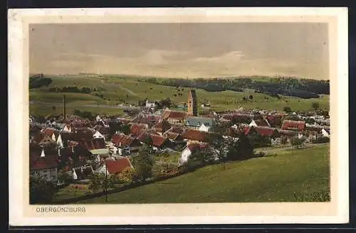 AK Obergünzburg, Gesamtansicht der Ortschaft