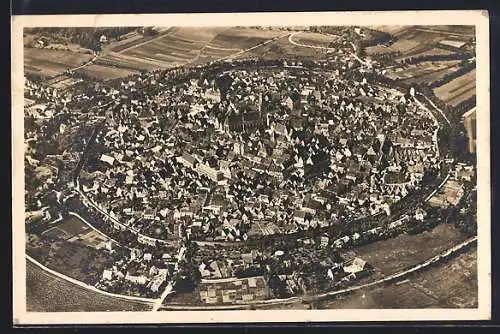 AK Nördlingen, Ortsansicht, Originalluftaufnahme