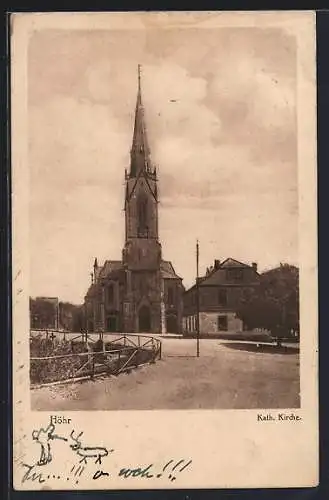 AK Höhr, Strasse zur Kath. Kirche