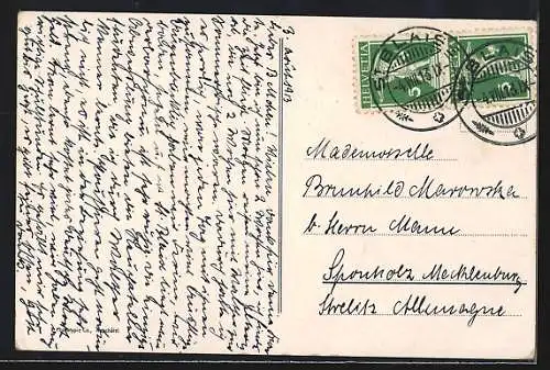 AK Neuchatel, Vue sur l`Evole, Trois Portes et St.-Nicolas