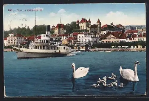 AK Nyon, vu depuis le lac, ablegender Dampfer