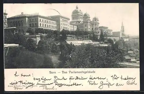 AK Bern, Blick auf das Parlamentsgebäude