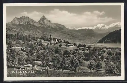 AK Steinerberg, Ortsansicht mit Kirche