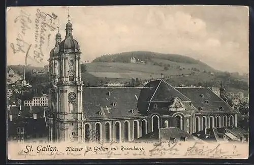 AK St. Gallen, Kloster St. Gallen mit Rosenberg