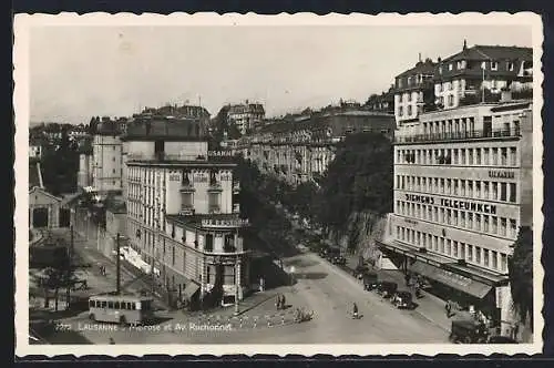 AK Lausanne, Melrose et Av. Ruchonnet mit Oberleitungsbus
