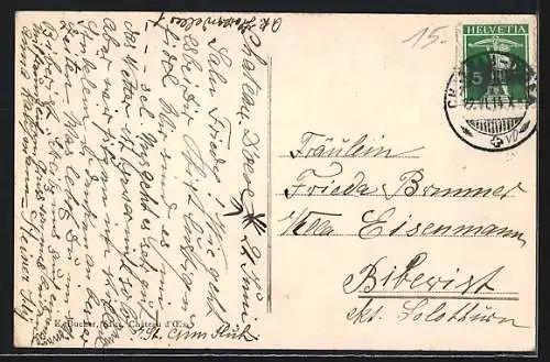 AK Château d`Oex, Totalansicht im Winter