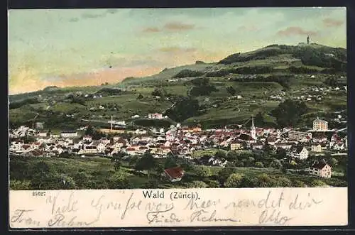 AK Wald /ZH, Totalansicht mit Kirche
