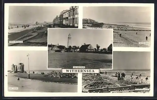 AK Withernsea, The Lighthouse, Pier Towers, North Promenade