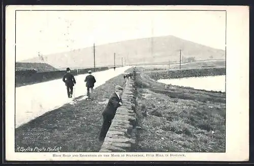 AK Standedge, High Road and Reservoir on the Moor, Pule Hill in Distance