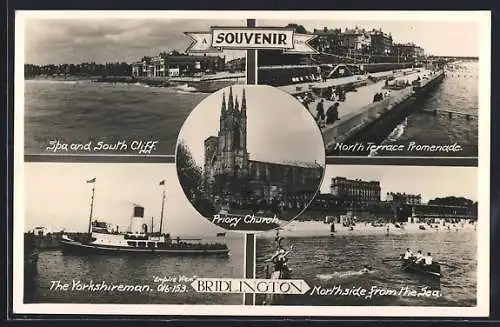 AK Bridlington, Spa and South Cliff, Priory Church, The Yorkshireman Empire View