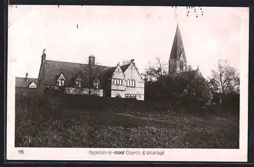 AK Appleton-le-Moor, Church & Vicarage