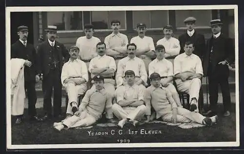 AK Yeadon, C C 1st Eleven 1909