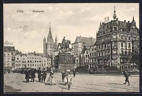 AK Köln, Heumarkt, Strassenbahn